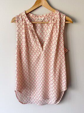 NWOT Boutique Women’s Blush Pink Patterned Sleeveless Tank